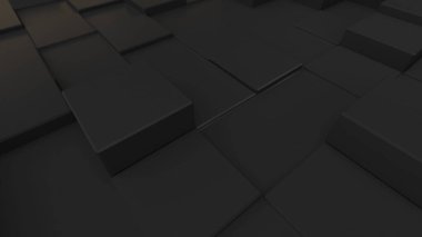 siyah kare şablon arkaplan, bilim ve teknoloji konsepti, 3D görüntüleme