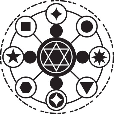 Fantezi sihirli çemberler oluşturun ve büyüler yapın, Yıldızların ve Maceraların Kaderi, cadılar, büyücüler ve sihir alemi..