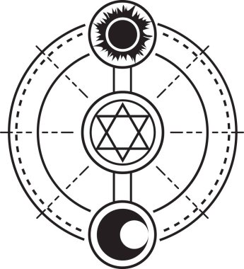 Fantezi sihirli çemberler oluşturun ve büyüler yapın, Yıldızların ve Maceraların Kaderi, cadılar, büyücüler ve sihirli krallık. Düzenlenebilir vuruş