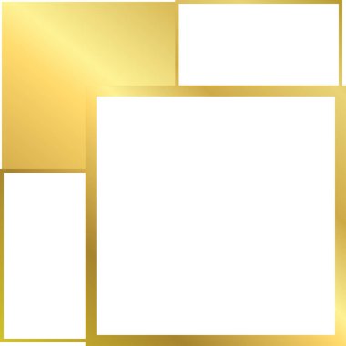 Lüks Altın Geometrik Hatlar. , Soyut Altın Çerçeve ve Desenler