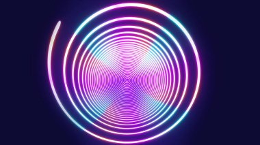 Renkli arkaplan üzerinde soyut arkaplan hız ışık çemberi, kıvrımlı çok renkli, 3d rengarenk