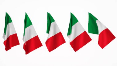 Ulusal bayrak arkaplan resmi, rüzgâr dalgalanan bayraklar, 3D görüntüleme, İtalya Bayrağı