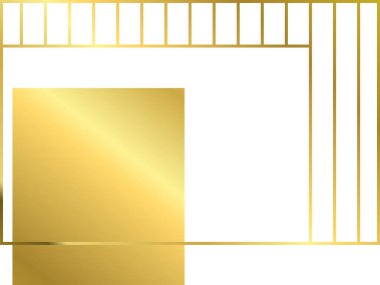 Lüks Altın Geometrik Hatlar. , Soyut Altın Çerçeve ve Desenler