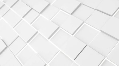 soyut teknoloji arkaplan resmi beyaz dijital kutu şekli, bilim ve teknoloji konsepti, 3D görüntüleme.