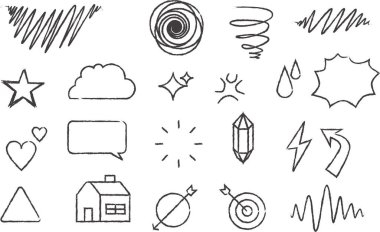 Resim çalışması için serbest çizim çizimi kolay.