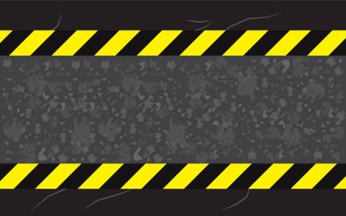 Sarı ve siyah çizgiler tehlikeli ya da yasak bölgeleri gösteriyor. , Özel alan uyarıları ve uyarıları