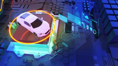 Otomotiv ve ulaşım endüstrilerinde yarı iletken teknoloji sistemleri ve bilgisayar işleme birimleri kullanılır..