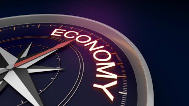 Pusula Yönetimi Ekonomik Fırsat ve Yatırım İş Konsepti ve Finansal Rehberlik Aracı, 3D