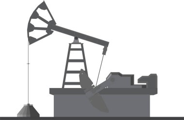 Beyaz arka planda petrol kuyusu ve hisse senedi fiyatları yükseliyor, petrol fiyatları seyahat ve ulaşım finans şirketlerini etkiliyor.