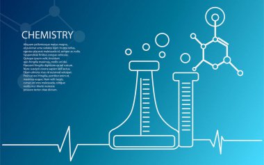 Kimyasal elementlerin, kimyasal bileşiklerin ve bilimsel içeriklerin iletişimi için moleküllerin çizimi.