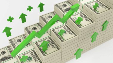 Kara zemin, işletme finans ve yatırım, boğa pazarı üzerine boğa ve borsa grafiği