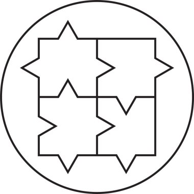 İş planlaması ve yönetim simgesi yapboz satırı