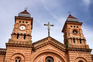 Yolombo, Antioquia - Colombia. July 24, 2022. Iglesia de San Lorenzo is a religious temple of Catholic worship located in the urban area of the municipality