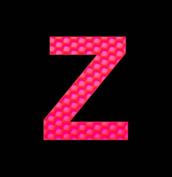 大文字Z 赤い六角形のシリコーンの背景 — ストック写真