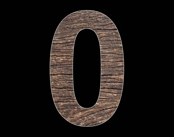 Number Zero Сельский Кора Текстуры Дерева — стоковое фото