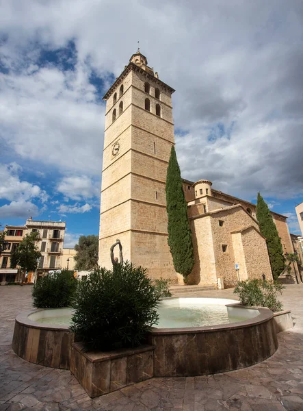 Inca Palma Mallorca España Septiembre 2022 Fachada Iglesia Santa María — Foto de Stock