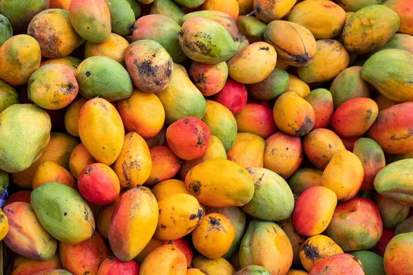 Mango Frutas Ecológicas Plaza Del Mercado Colombiano Mangifera Indica —  Fotos de Stock
