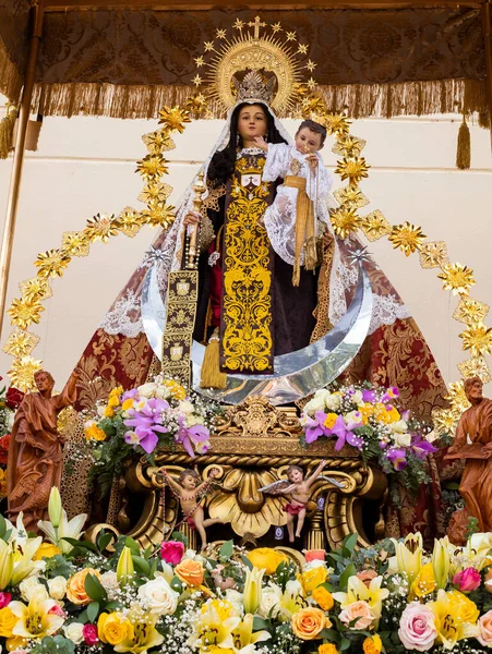 Procession Virgen Del Carmen Religious Image Catholic Church — Φωτογραφία Αρχείου