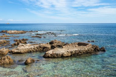 İspanya Mallorca Adası, Akdeniz kıyısındaki Cala Ratjada sahili..