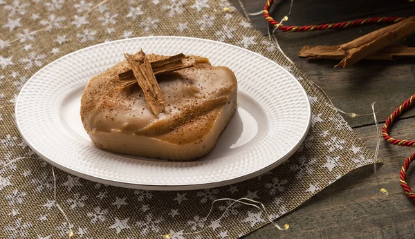 Colombian Dessert Natilla Traditionally Served Christmas — Stock Photo, Image