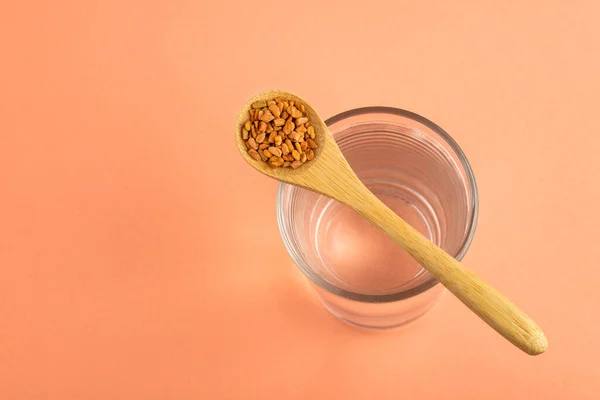 stock image Organic fenugreek seeds to mix with water