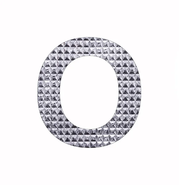 Bokstavsordning Uppercase Texturerat Glänsande Silverfolie — Stockfoto