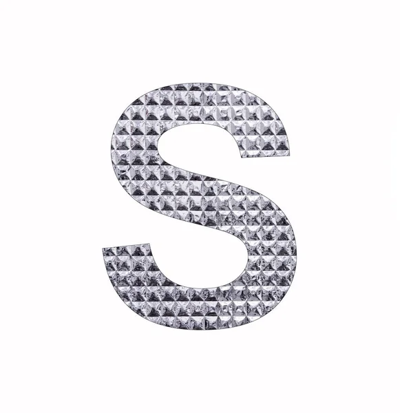 Буква Над Буквой Алфавит Текстурированная Серебристая Фольга — стоковое фото