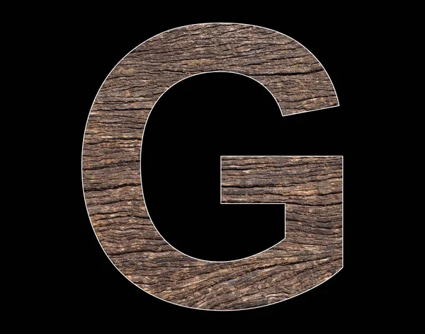字母G大写字母 Rustic树皮质纹理 — 图库照片