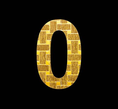 0 Numara - Sıfır rakamı desenli gümüş parlak kağıt