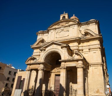 Valletta, Malta. October 7, 2022. Church of Saint Catherine of Italy, built in 1576 by the Knights of Saint John