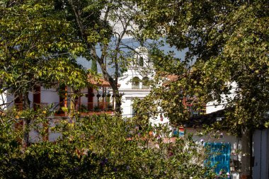Medellin, Antioquia. Colombia - January 26, 2023. Pueblito Paisa is one of the most visited tourist sites in the city, located on the Nutibara hill