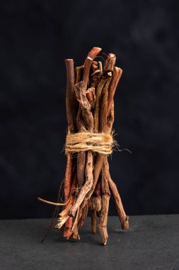 Dried organic sarsaparilla sticks - Smilax aspera