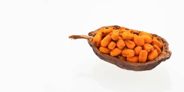 Crunchy salty chili corn - Zea mays. Toasted snacks in the bowl