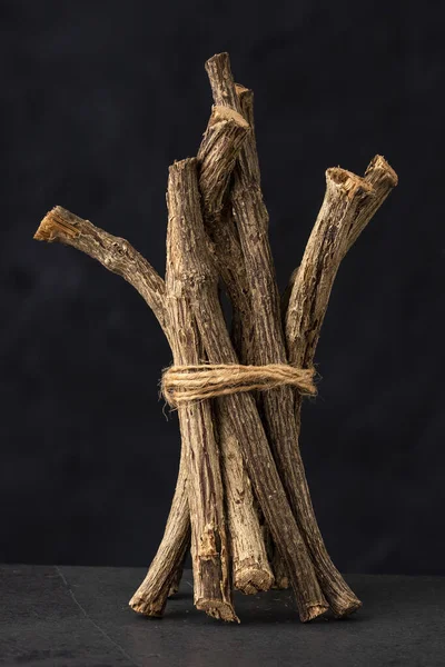 Valeriana Officinalis Dried Organic Valerian Sticks — Foto Stock