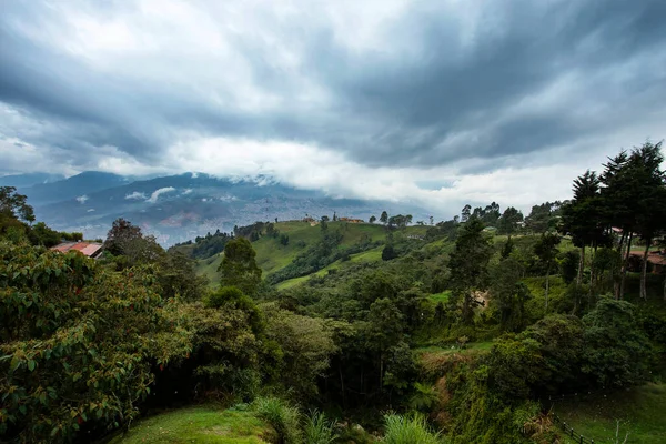 Antioquia Mountainous Landscape Mountains Full Vegetation San Felix Bello Colombia — Stock Photo, Image