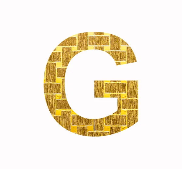 Litera Alfabetu Duża Gablota Złoty Brokat Teksturowana Folia — Zdjęcie stockowe