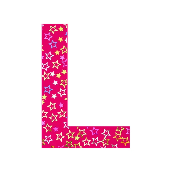 Alphabet Letter Uppercase Birthday Background Colorful Confetti — Stock Photo, Image