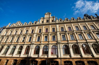 Bremen, Almanya - 15 Ekim 2022. Bremen 'deki mimari, ortaçağ ile 20' lerin dışavurumcu tarzını birleştirir.