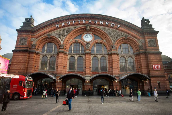 Brême Allemagne Octobre 2022 Façade Gare Hauptbahnhof Importante Pour Ville — Photo