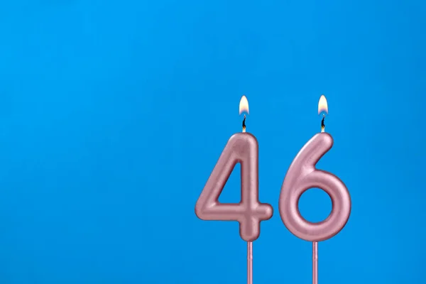 Candle Number Birthday Blues Foamy Background — Stock Photo, Image