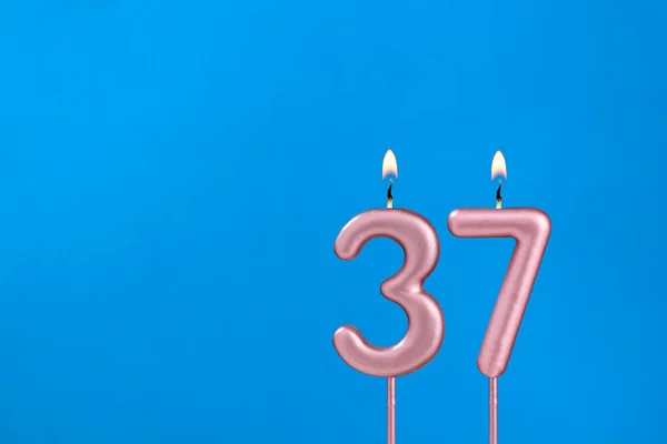 Candle Number 青の誕生日 Famy Background — ストック写真