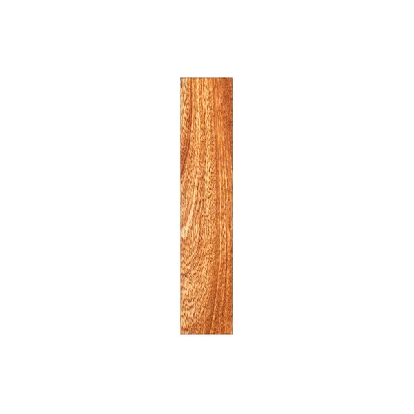キャピタルレターI Oak Woodテクスチャ 白の背景 — ストック写真