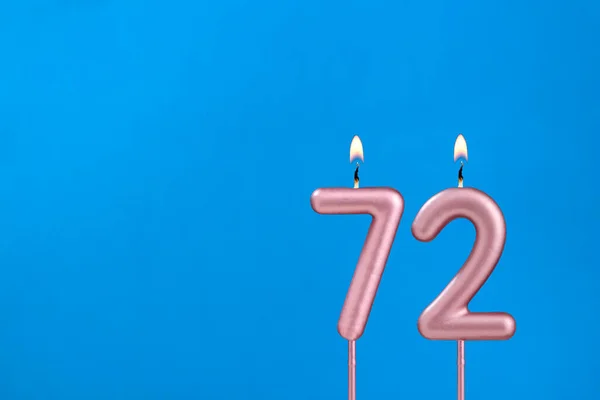 Ljus Nummer Födelsedag Blått Skummande Bakgrund — Stockfoto