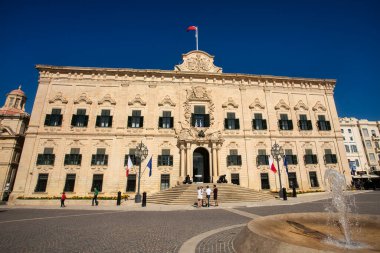 Valletta, Malta. October 7, 2022. The Castilla Hostel is a building located in Valletta, Malta. It was originally built in the 1570s