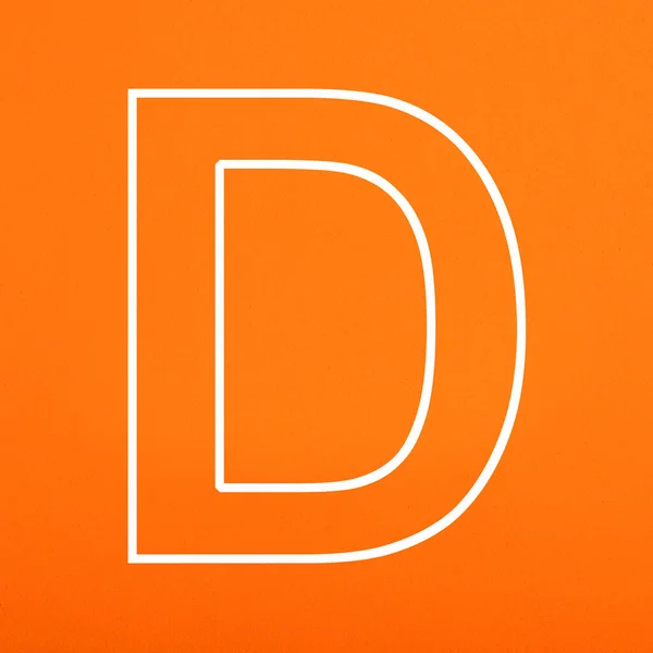 Witte Letter Hoofdletters Oranje Schuimige Achtergrond — Stockfoto