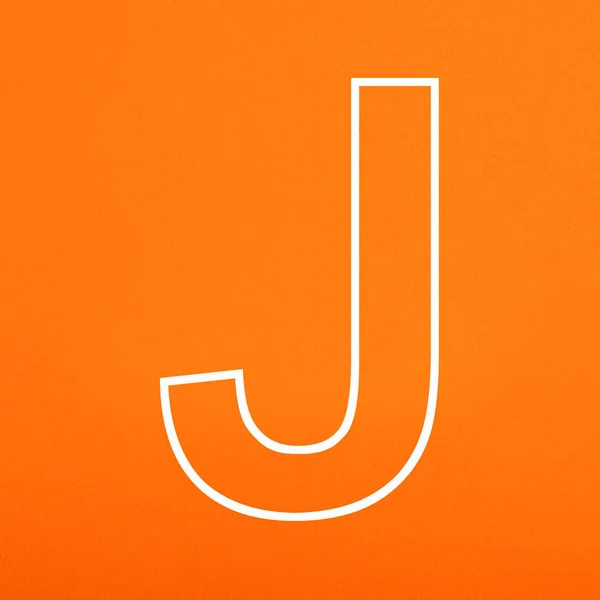 Weißer Buchstabe Auf Orangefarbenem Schaumigem Hintergrund — Stockfoto