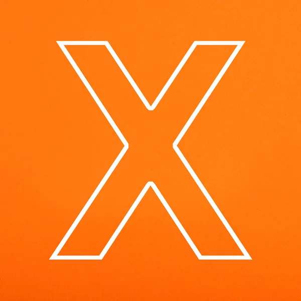 Weißer Buchstabe Großbuchstabe Auf Orangefarbenem Schaumigen Hintergrund — Stockfoto