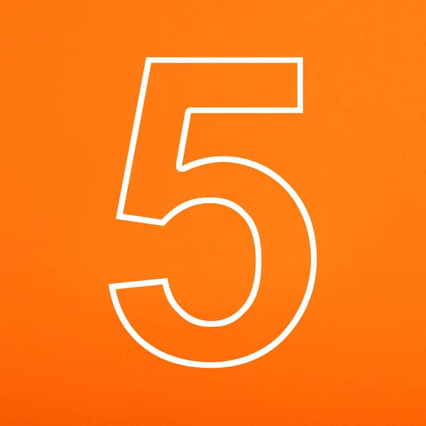 Number Written White Orange Foamy Background — Stock Photo, Image