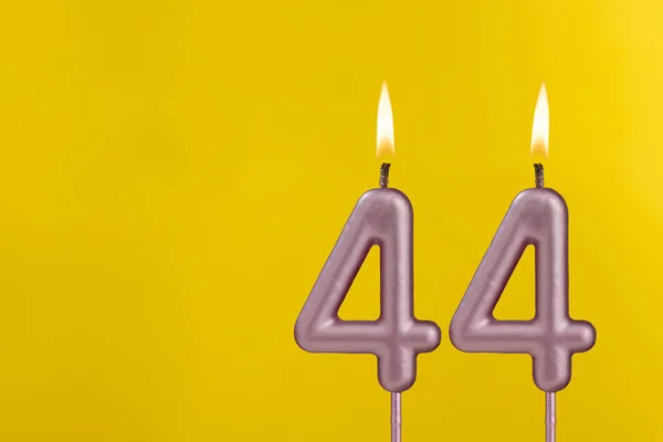 Candle Flame Birthday Card Yellow Luxury Background — Stock Photo, Image