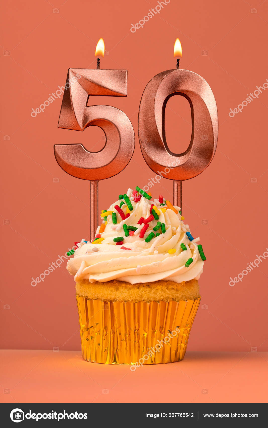 Number 50 Cake Topper with Candles in Holder for 50th Birthday (Gold, 26  Pieces), PACK - Jay C Food Stores